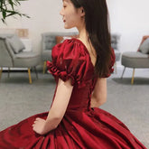 Evening Dress Red Bridal Toast Wear New V-neck Sexy Short Sleeve Long Skirt Backless Dinner Dresses Formal Dress Women Elegant SHOPEZRA L.L.C.