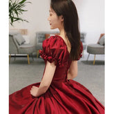 Evening Dress Red Bridal Toast Wear New V-neck Sexy Short Sleeve Long Skirt Backless Dinner Dresses Formal Dress Women Elegant SHOPEZRA L.L.C.