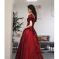 Evening Dress Red Bridal Toast Wear New V-neck Sexy Short Sleeve Long Skirt Backless Dinner Dresses Formal Dress Women Elegant SHOPEZRA L.L.C.