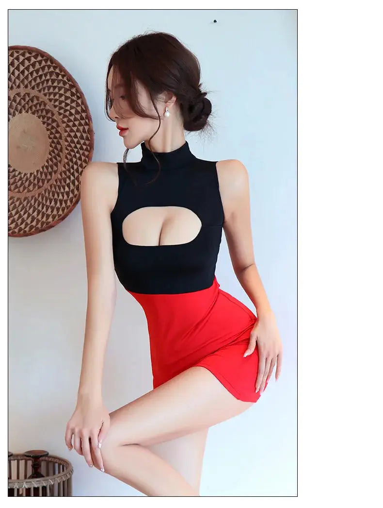 Dress Secretary uniform one-piece passionate and pure desire short skirt dress on promotion Summer clothes nightclub hot girl SHOPEZRA L.L.C.