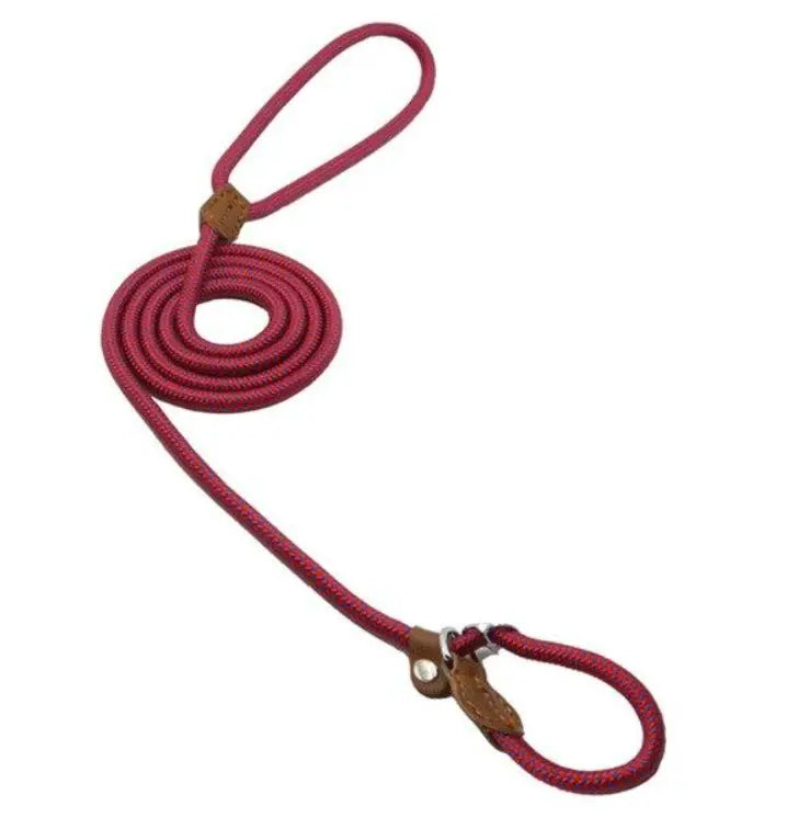 Red nylon puppy set by SHOPEZRA L.L.C., featuring a leash and harness for small dogs or puppies.