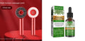 Red scalp massager comb by SHOPEZRA L.L.C. with flexible teeth for soothing scalp relaxation and gentle massage.