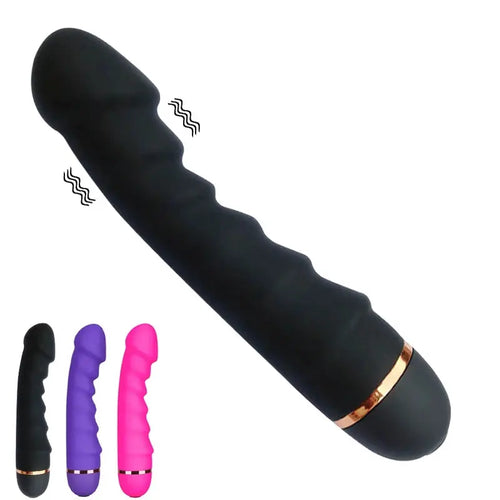 Red silicone vibrator with 20 modes, realistic penis design, strong motor, G-spot and clitoral stimulation, adult female sex toy
