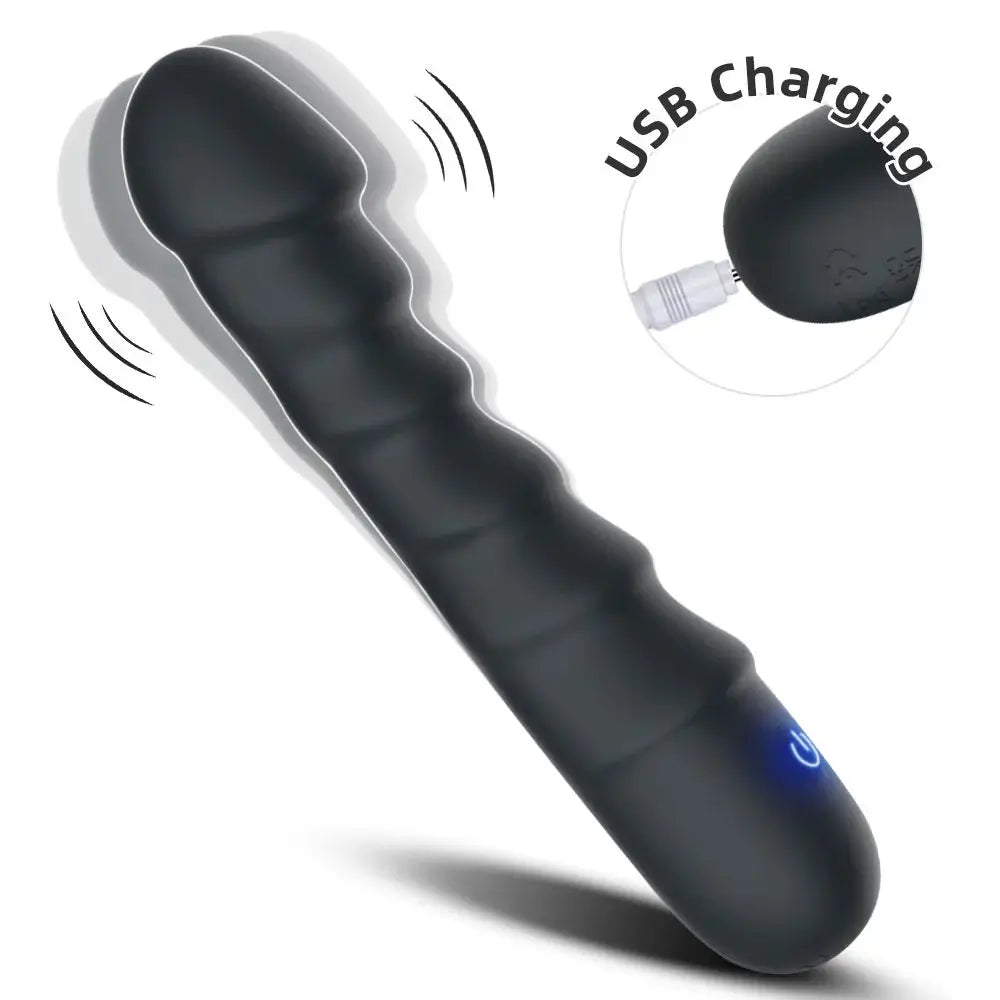 Red silicone vibrator with 20 modes, realistic penis shape, strong motor, G-spot and clitoral stimulation, female masturbation toy.