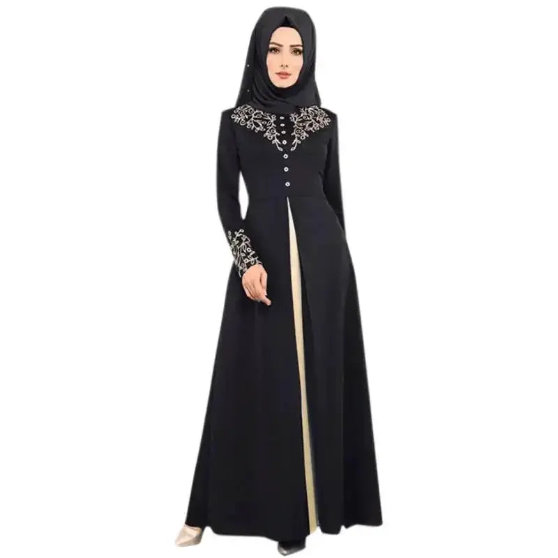 Muslim Dress Womens Fashion Abaya Dubai Appliques Turkey Women Elegant Long by Dropshipman