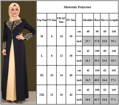 Muslim Dress Womens Fashion Abaya Dubai Appliques Turkey Women Elegant Long by Dropshipman