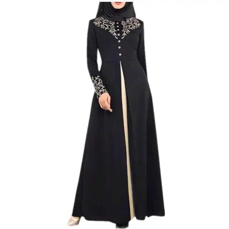Muslim Dress Womens Fashion Abaya Dubai Appliques Turkey Women Elegant Long by Dropshipman