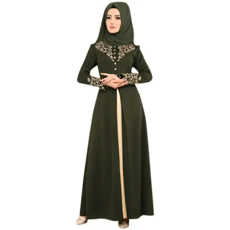 Muslim Dress Womens Fashion Abaya Dubai Appliques Turkey Women Elegant Long by Dropshipman