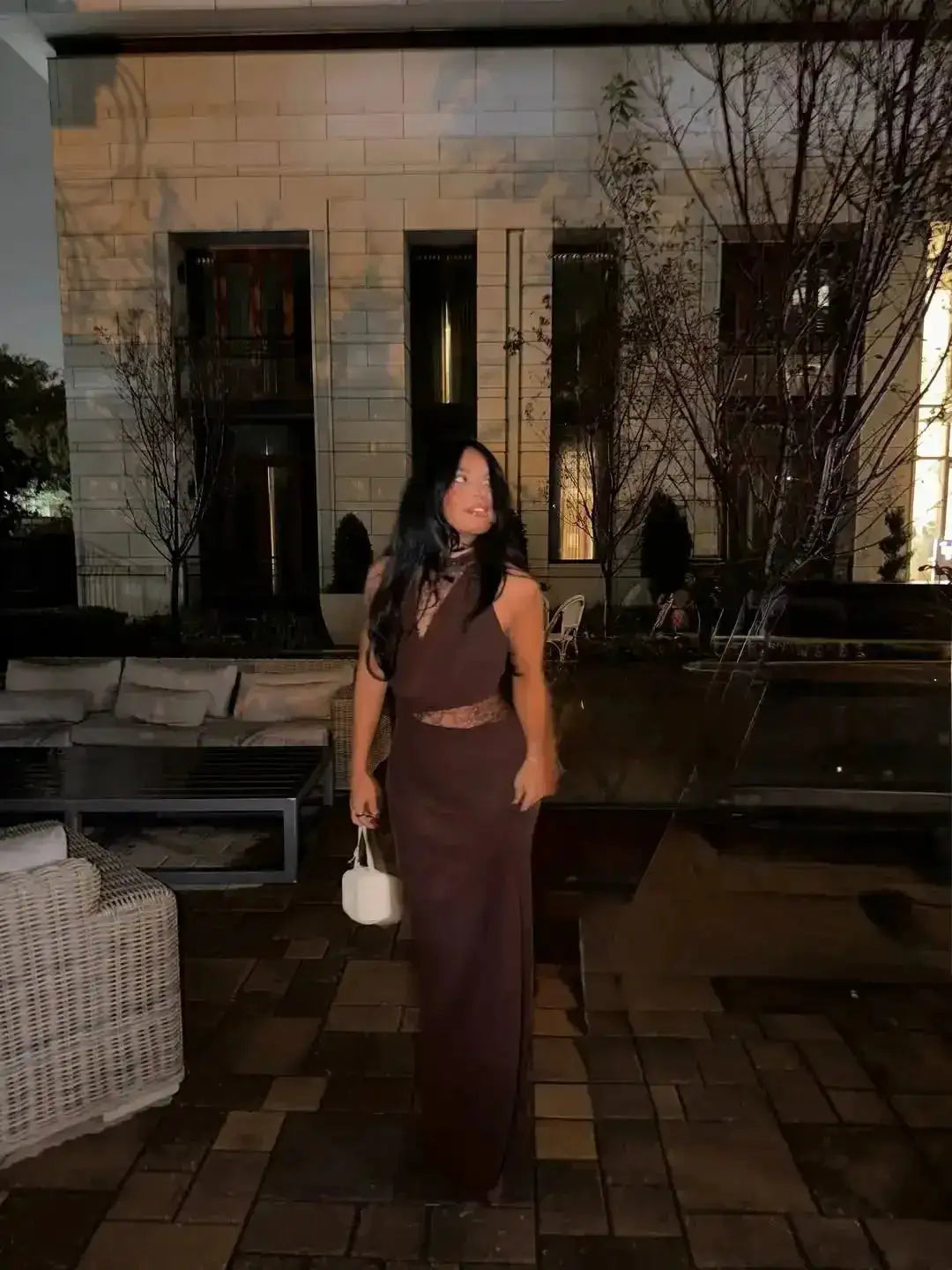 Women Lace Patchwork Sleeveless Pleated Dress Elegant Off-shoulder See Through Long Dresses 2026 Lady Evening Party Vestidos by Dropshipman