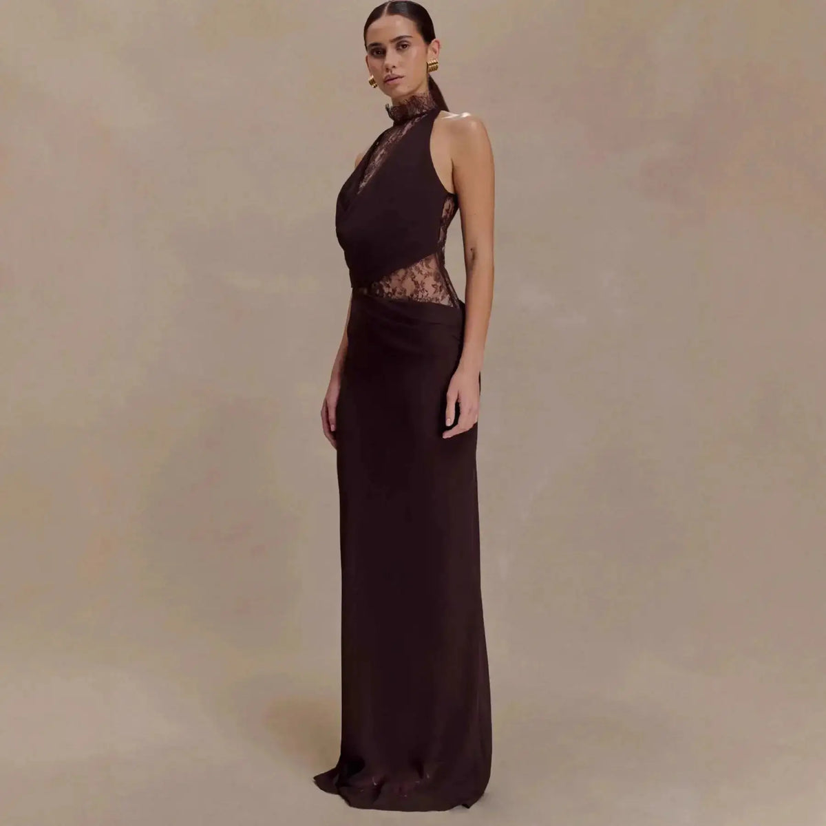 Women Lace Patchwork Sleeveless Pleated Dress Elegant Off-shoulder See Through Long Dresses 2026 Lady Evening Party Vestidos by Dropshipman