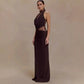 Women Lace Patchwork Sleeveless Pleated Dress Elegant Off-shoulder See Through Long Dresses 2026 Lady Evening Party Vestidos SHOPEZRA L.L.C.