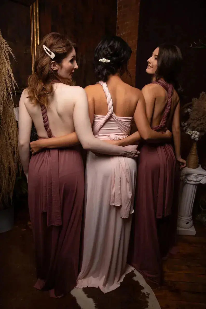 Multiway Maxi Dress Bridesmaid Dress Infinity Cocktail Dress Floor Length Bridesmaid Dress Maxi Dress for Bridesmaid Gifts by Dropshipman