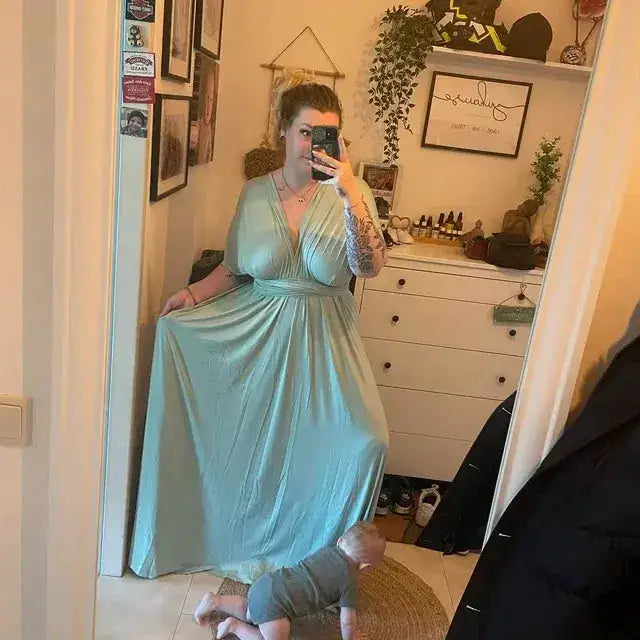 Multiway Maxi Dress Bridesmaid Dress Infinity Cocktail Dress Floor Length Bridesmaid Dress Maxi Dress for Bridesmaid Gifts by Dropshipman