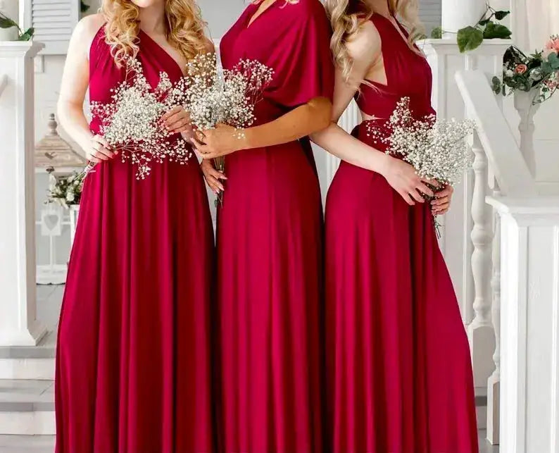 Multiway Maxi Dress Bridesmaid Dress Infinity Cocktail Dress Floor Length Bridesmaid Dress Maxi Dress for Bridesmaid Gifts by Dropshipman