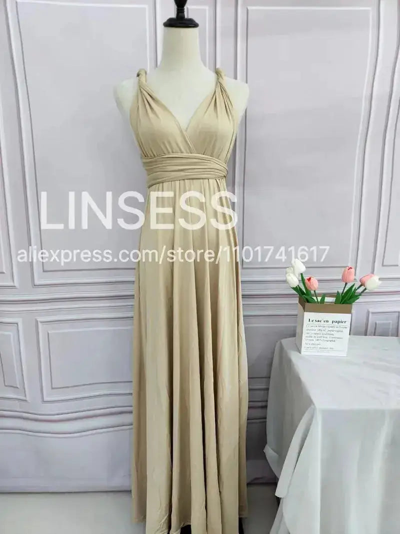 Multiway Maxi Dress Bridesmaid Dress Infinity Cocktail Dress Floor Length Bridesmaid Dress Maxi Dress for Bridesmaid Gifts by Dropshipman