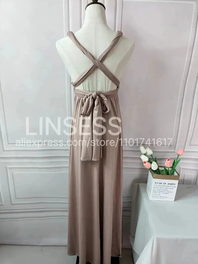 Multiway Maxi Dress Bridesmaid Dress Infinity Cocktail Dress Floor Length Bridesmaid Dress Maxi Dress for Bridesmaid Gifts by Dropshipman