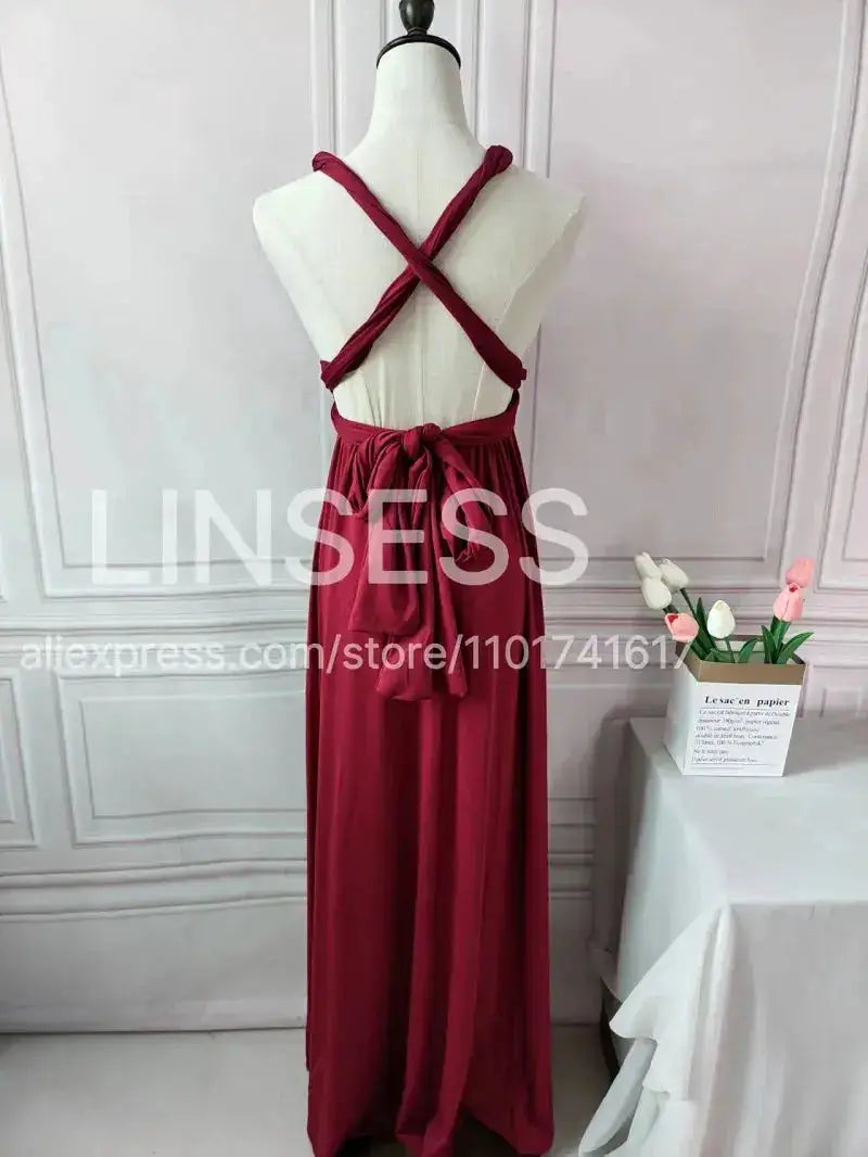 Multiway Maxi Dress Bridesmaid Dress Infinity Cocktail Dress Floor Length Bridesmaid Dress Maxi Dress for Bridesmaid Gifts by Dropshipman