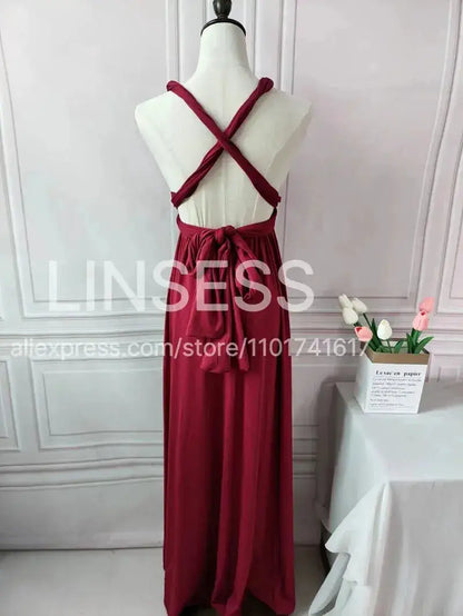 Multiway Maxi Dress Bridesmaid Dress Infinity Cocktail Dress Floor Length Bridesmaid Dress Maxi Dress for Bridesmaid Gifts by Dropshipman