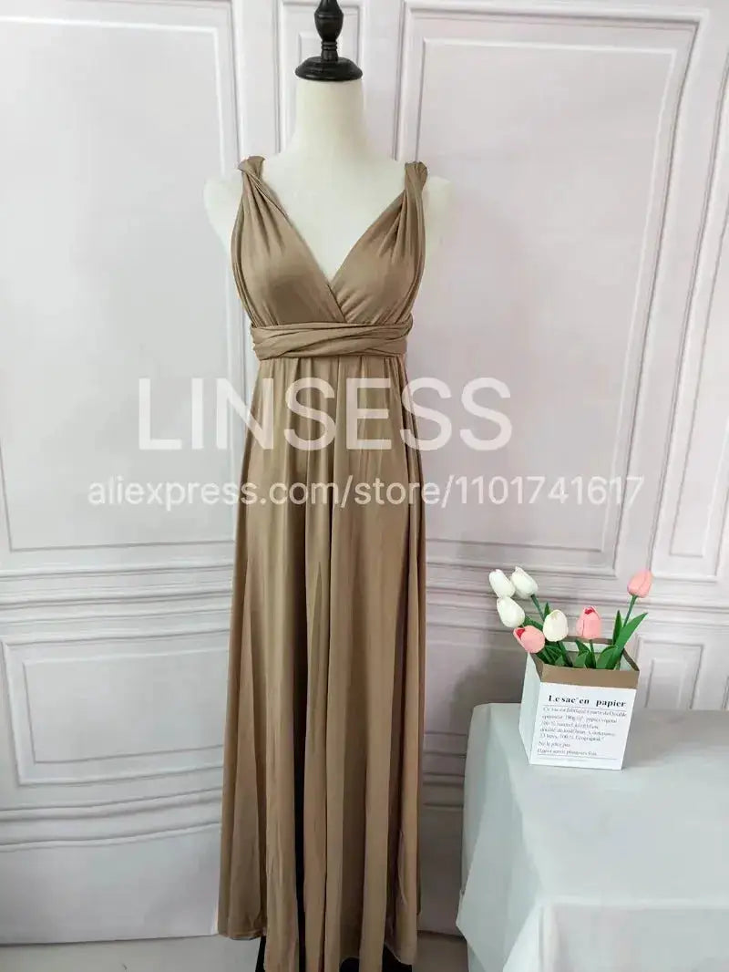 Multiway Maxi Dress Bridesmaid Dress Infinity Cocktail Dress Floor Length Bridesmaid Dress Maxi Dress for Bridesmaid Gifts by Dropshipman