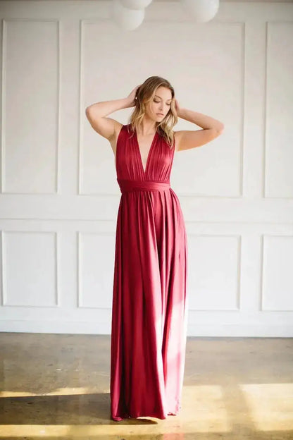 Multiway Maxi Dress Bridesmaid Dress Infinity Cocktail Dress Floor Length Bridesmaid Dress Maxi Dress for Bridesmaid Gifts by Dropshipman