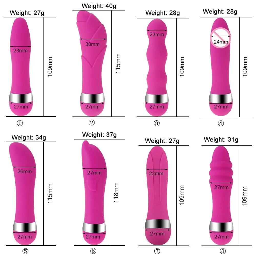 Pink G-spot vaginal vibrator and anal plug from SHOPEZRA L.L.C. designed for female pleasure and stimulation.