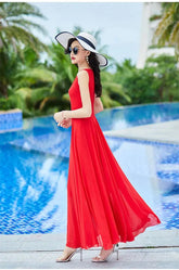 Shawl Dress Suit/Sun Protection Women Chiffon Dress Mother And Dress Two Piece Suit Bohemian Big Swing Long Dress Holiday Dress SHOPEZRA L.L.C.