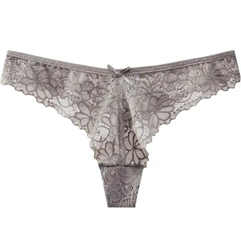 Sexy Low-Waist Pure Lust Lace Thong Women&