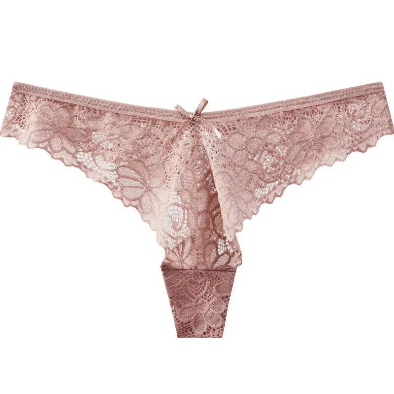 Sexy Low-Waist Pure Lust Lace Thong Women&