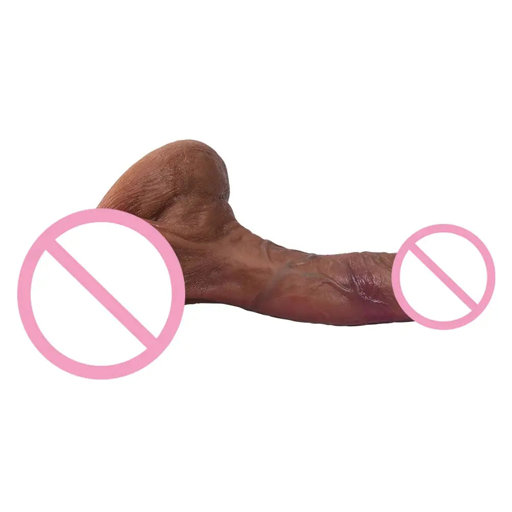 Realistic flesh-tone dildo from SHOPEZRA L.L.C., 7.09 inches, textured adult male and female masturbation toy.