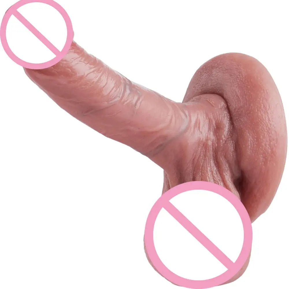Realistic flesh-tone dildo with textured surface, 7.09 inches, designed for men and women, manufactured by SHOPEZRA L.L.C.