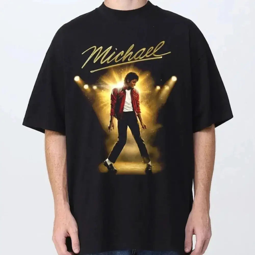 Michael Jackson Billie Jean Retro Pop Music and Dance Graphic T-Shirt Unisex Pure Cotton Casual Streetwear Shirt for All Seasons by Dropshipman