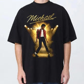 Michael Jackson Billie Jean Retro Pop Music and Dance Graphic T-Shirt Unisex Pure Cotton Casual Streetwear Shirt for All Seasons SHOPEZRA L.L.C.