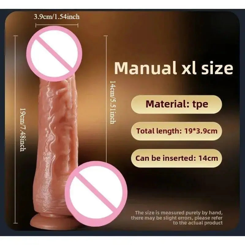 Realistic adult women's dildo with suction cup base, G-spot and anal toy for pleasure, by SHOPEZRA L.L.C.
