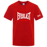 EVERLAST Boxing Logo Graphic T-Shirt Men Black Crew Neck Short Sleeve Casual Sports Training Streetwear Top SHOPEZRA L.L.C.