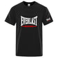 EVERLAST Boxing Logo Graphic T-Shirt Men Black Crew Neck Short Sleeve Casual Sports Training Streetwear Top SHOPEZRA L.L.C.