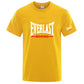EVERLAST Boxing Logo Graphic T-Shirt Men Black Crew Neck Short Sleeve Casual Sports Training Streetwear Top SHOPEZRA L.L.C.