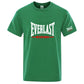 EVERLAST Boxing Logo Graphic T-Shirt Men Black Crew Neck Short Sleeve Casual Sports Training Streetwear Top SHOPEZRA L.L.C.
