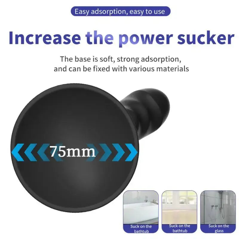 Silicone dildo and prostate massager with suction cup, realistic big penis design, suitable for adult male and female pleasure.