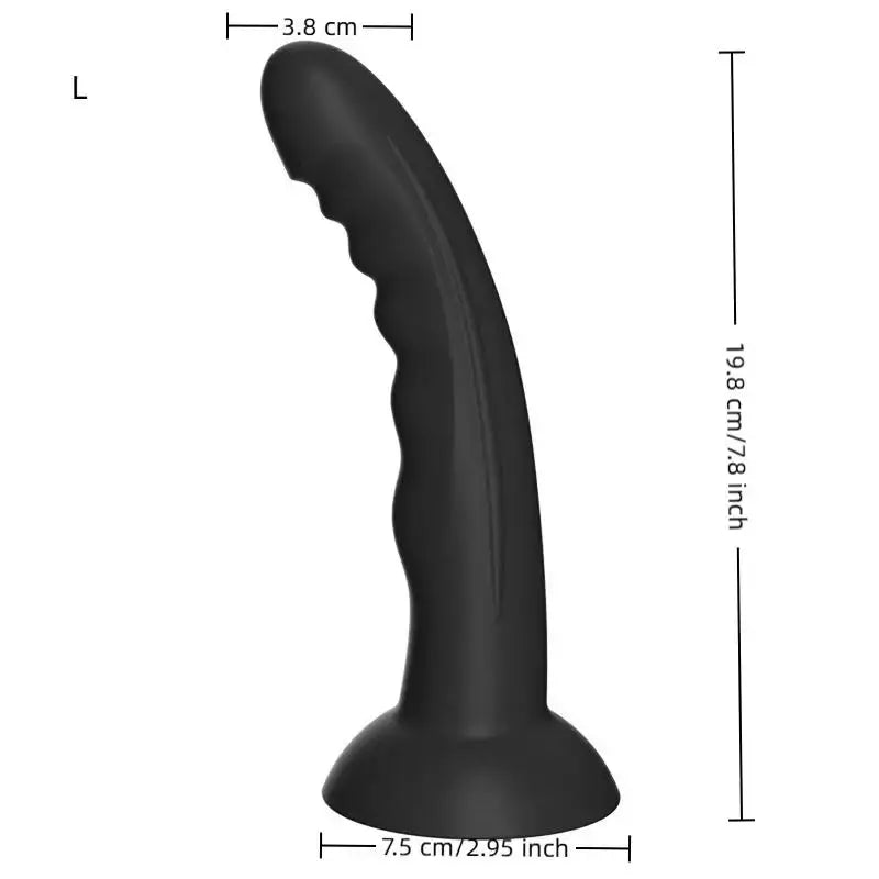 Silicone dildo and prostate massager with suction cup, realistic penis shape, adult sex toy for women and men.