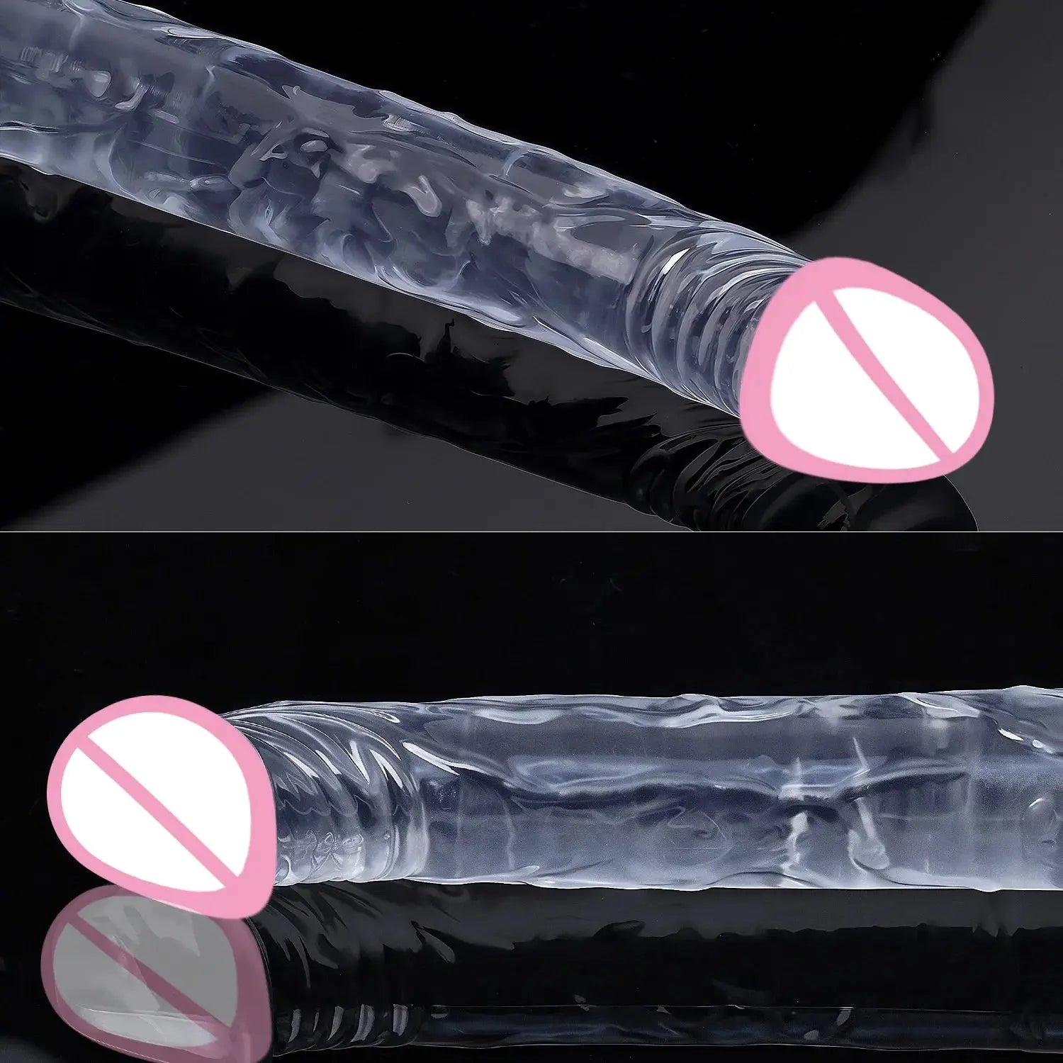 Realistic double-headed dildo with long penis shape for G-spot, vaginal, and anal penetration, designed for lesbian women by SHOPEZRA L.L.C.