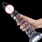 Transparent Dragon Scale dildo with suction cup, anal plug and vaginal masturbator, designed for women, by SHOPEZRA L.L.C.