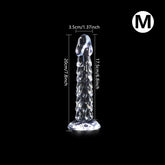 Transparent Dragon Scale Dildo with suction cup, anal plug, and vaginal masturbator designed for women, from SHOPEZRA L.L.C.