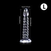 Transparent dragon scale dildo with suction cup, anal plug, and vaginal masturbation design for women, made by SHOPEZRA L.L.C.