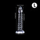 Transparent dragon scale dildo with suction cup, anal plug, and vaginal masturbation design for women, made by SHOPEZRA L.L.C.