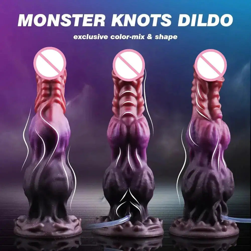 Huge Monster Dildo Squirting Fantasy Dildo Dragon Horse Dog Dildo Knotted Ejaculating Toy Big Anal Silicone Adult Toys for Women by Dropshipman