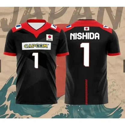 Japan National Volleyball Team Yuji Nishida No.1 Jersey Men Women Breathable Quick Dry Sports T-Shirt by Dropshipman
