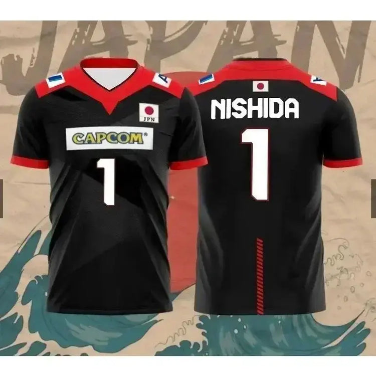 Japan National Volleyball Team Yuji Nishida No.1 Jersey Men Women Breathable Quick Dry Sports T-Shirt SHOPEZRA L.L.C.