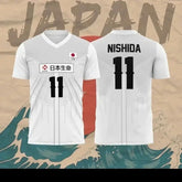 Japan National Volleyball Team Yuji Nishida No.1 Jersey Men Women Breathable Quick Dry Sports T-Shirt SHOPEZRA L.L.C.
