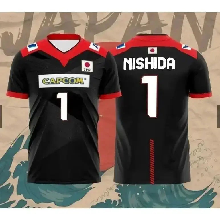 Japan National Volleyball Team Yuji Nishida No.1 Jersey Men Women Breathable Quick Dry Sports T-Shirt SHOPEZRA L.L.C.