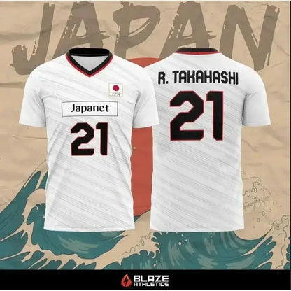 Japan National Volleyball Team Yuji Nishida No.1 Jersey Men Women Breathable Quick Dry Sports T-Shirt by Dropshipman